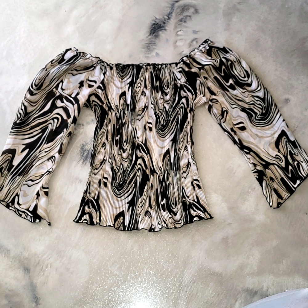Blue Diamond off the shoulder blouse